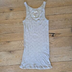 y2k Hollister Gray Seagull Logo Women's Stretch Tank Top 2000s 100% Cotton